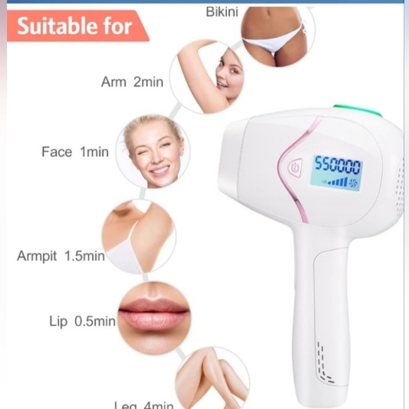 Edousin Laser Hair Removal Permanent Remover Device-2 Flash Mode 500,000 Flashes - Picture 6 of 7